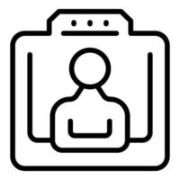 Video online conference icon outline vector. Group computer vector