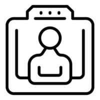 Video online conference icon outline vector. Group computer vector