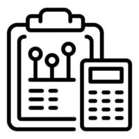 Business clipboard icon outline vector. Video computer vector