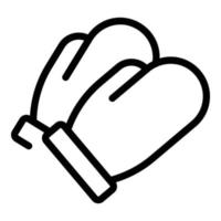 Grill gloves icon outline vector. Bbq meat vector