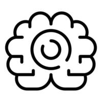 Brain meditate icon outline vector. Calm exercise vector