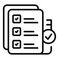 Education exam icon outline vector. Online test vector