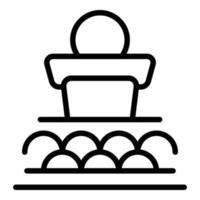 Speaker conference icon outline vector. Group video vector