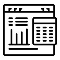 People data icon outline vector. Graph report vector