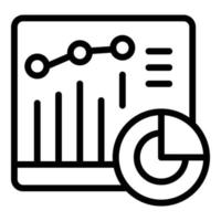 Stroke data icon outline vector. Research chart vector