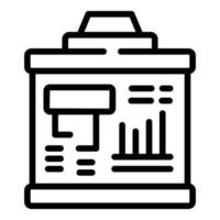 Statistic data icon outline vector. Graph research vector