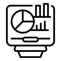Research data icon outline vector. Business graph vector