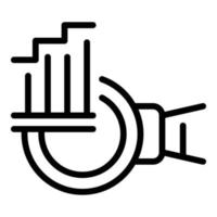 Business data icon outline vector. Graph chart vector