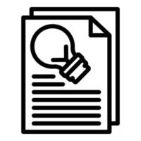 Content paper icon outline vector. Media seo vector