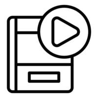 Media video content icon outline vector. Digital plan vector