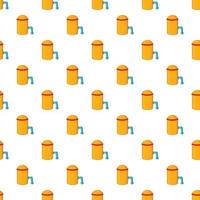 Barrel with tap pattern, cartoon style vector
