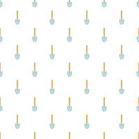 Shovel pattern, cartoon style vector