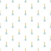 Shovel pattern, cartoon style vector