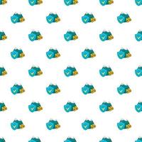 Landslide insurance pattern, cartoon style vector
