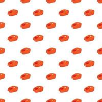 Fish fillet pattern, cartoon style vector