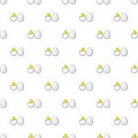 Chick in egg pattern, cartoon style vector