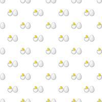 Chick in egg pattern, cartoon style vector