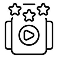 Video player icon outline vector. Social media vector