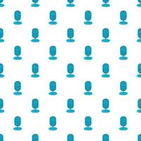 Retro microphone pattern, cartoon style vector