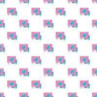 Speech bubbles with bird pattern, cartoon style vector
