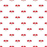 Crossed flags of China pattern, cartoon style vector