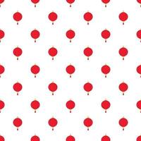 Red chinese lantern pattern, cartoon style vector