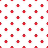 Red chinese lantern pattern, cartoon style vector