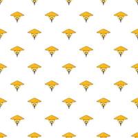 Man in chinese conical hat pattern, cartoon style vector