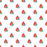 Fire and sky blue shield pattern, cartoon style vector