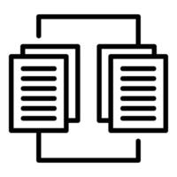 Copy document data icon outline vector. Study case vector