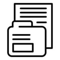 Folder case icon outline vector. Study research vector