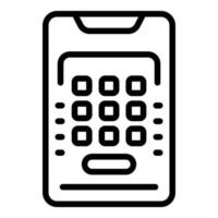 Smartphone cinema code icon outline vector. Music film vector