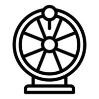 Lucky wheel icon outline vector. Draw lottery vector