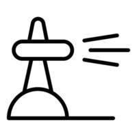 vector de contorno de icono de torre de ducha de spa. hidromasaje