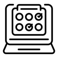 Online cinema place book icon outline vector. Video mobile vector