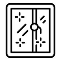 House cleanning window icon outline vector. Cleaner work vector