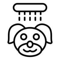 Dog shower icon outline vector. Spa bath vector