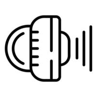 vector de contorno de icono de caja de megáfono. estudio investigacion