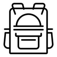 Study backpack icon outline vector. Case learn vector
