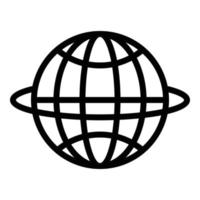 Journey planet icon outline vector. World globe vector