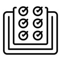 Online to do list icon outline vector. Digital study vector