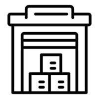 Warehouse digital icon outline vector. Management control vector