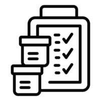 Warehouse clipboard icon outline vector. Digital control vector