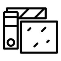 Drywall measurement icon outline vector. Work gypsum vector