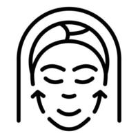 Woman collagen icon outline vector. Hair acne vector