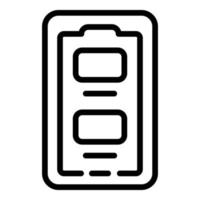 vector de contorno de icono de inventario de smartphone. controles digitales