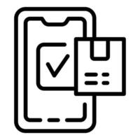 Smartphone inventory icon outline vector. Digital control vector