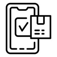 Smartphone inventory icon outline vector. Digital control vector