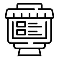 Inventory product icon outline vector. Digital control vector