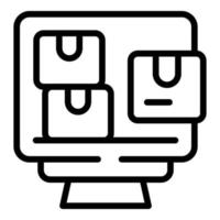 Inventory management icon outline vector. Digital control vector